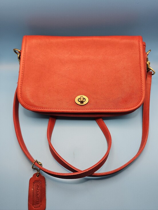Coach Handbags - Vintage Coach Fully Convertible Clutch Vibrant Red Bag Creed 869-7751